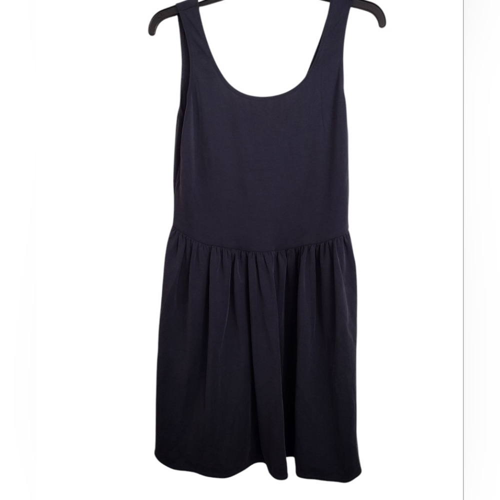 Rebecca Taylor Navy Sleeveless Scoop Neck Mini Dress